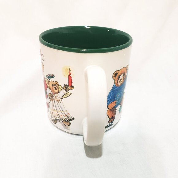 Merry Bears Teddy Bear Christmas Santa Coffee Mug 13 oz Cup Potpourri Designs - Picture 5 of 9